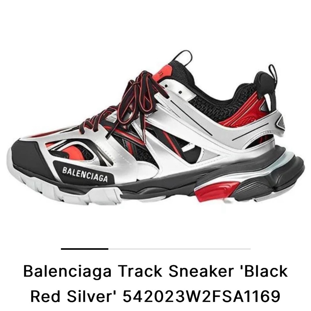 Balenciaga Track Sneaker 'Black Red Silver' 542023W2FSA1169